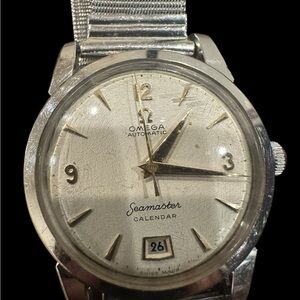 Omega Seamaster Calendar Bumper Automatic Silver Tone Watch